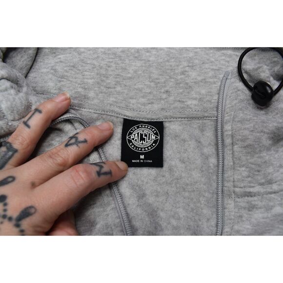 Pacsun Full Zip Cinch Waist Jacket Gray Womens Medium - Picture 3 of 5